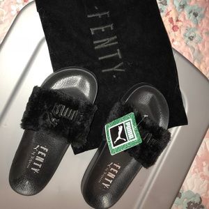Fenty Rihanna slippers slides sandals black